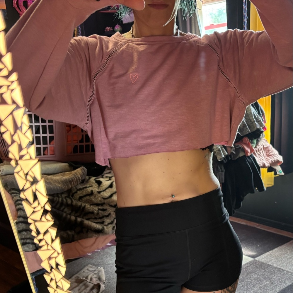 Victoria's Secret Pink Oversized Crop Sweatshirt